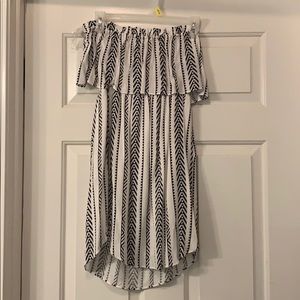 TART Strapless Black/White mini dress